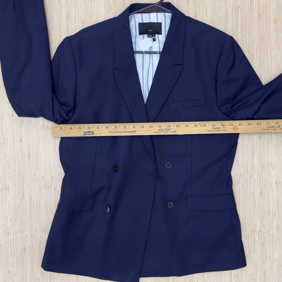 H&M Slim Fit Blue Double Breasted Suit Jacket - size 42R - Picture 3 of 6